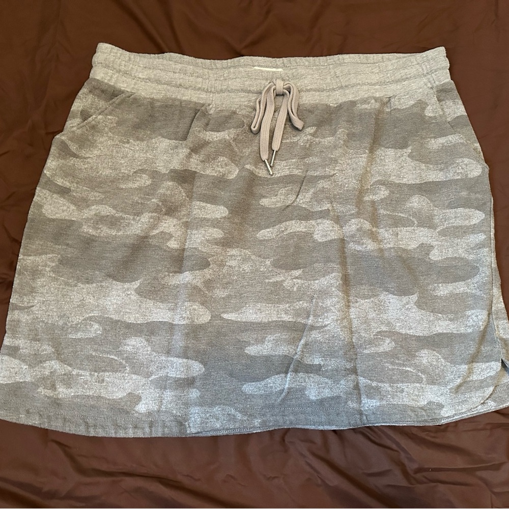 Grey Camouflage Skirt